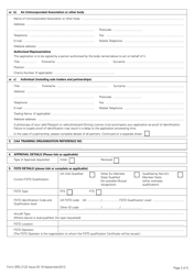 Form SRG2122 Application for Approval to Use a Qualified Flight Simulator Training Device (Fstd) Aeroplanes (Eu-Ops 1.005(D)) - United Kingdom, Page 2
