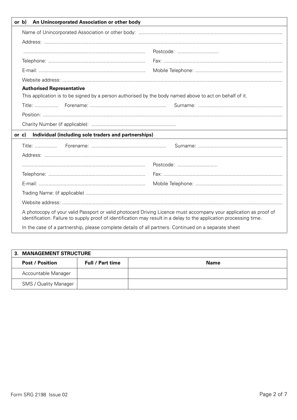 Form SRG2198 - Fill Out, Sign Online and Download Fillable PDF, United ...