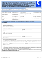 Form SRG2118 Application for Approval of Training Organisations and Change to Course Approvals for: Sailplanes, Powered Lift, Balloons and Airships Under Easa Aircrew Regulation Annex VII - Part-Ora - United Kingdom
