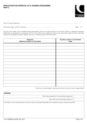 Form SRG2803 Dangerous Goods Training Approval Scheme Application for Approval of a Training Programme - United Kingdom, Page 4
