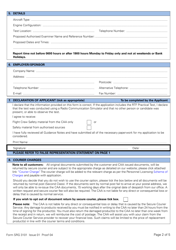 Form SRG3101 Application for an Observed Flight Test - United Kingdom, Page 2