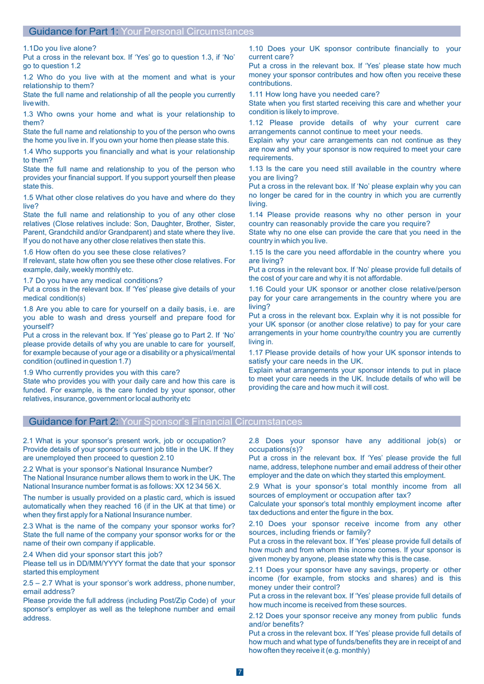 Form VAF4A Appendix 1 Family Settlement - United Kingdom, Page 8