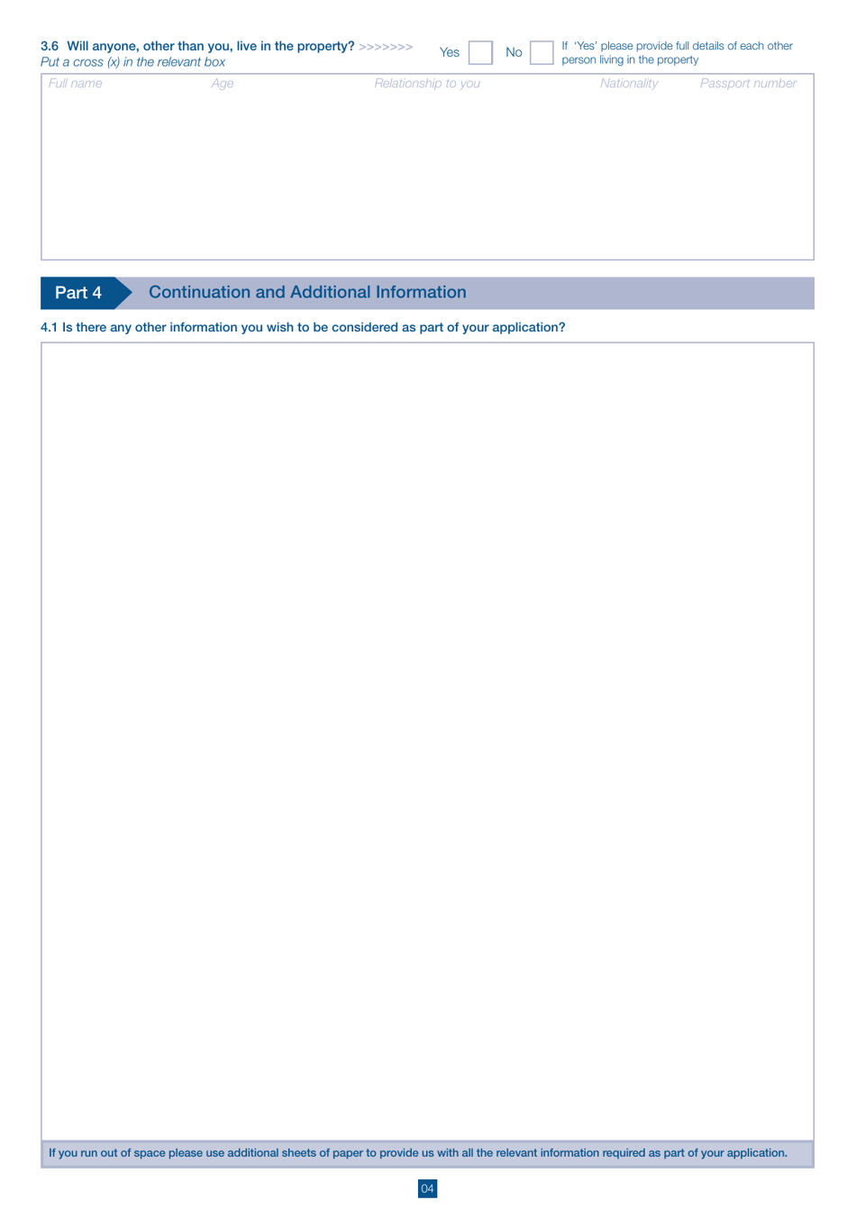Form VAF4A Appendix 5 Family Settlement: Parent of a Child in the Uk - United Kingdom, Page 4