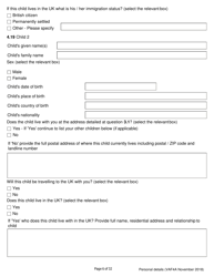 Form VAF4A Family Settlement Application Form - United Kingdom, Page 6