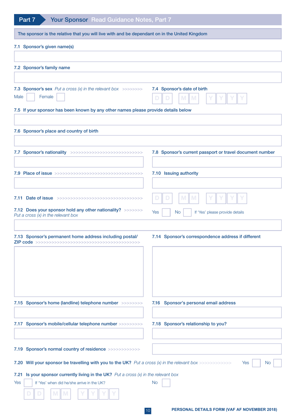 Form VAF AF HM Forces Application Form - United Kingdom, Page 10