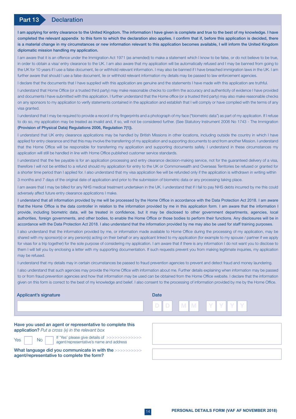 Form VAF AF HM Forces Application Form - United Kingdom, Page 14