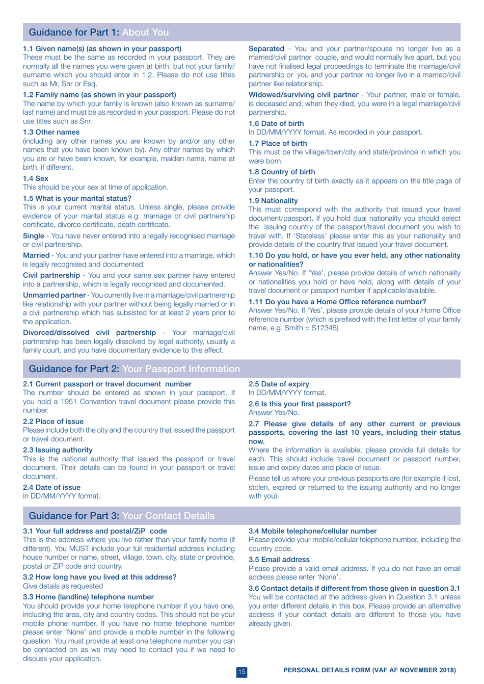 Form VAF AF HM Forces Application Form - United Kingdom, Page 15