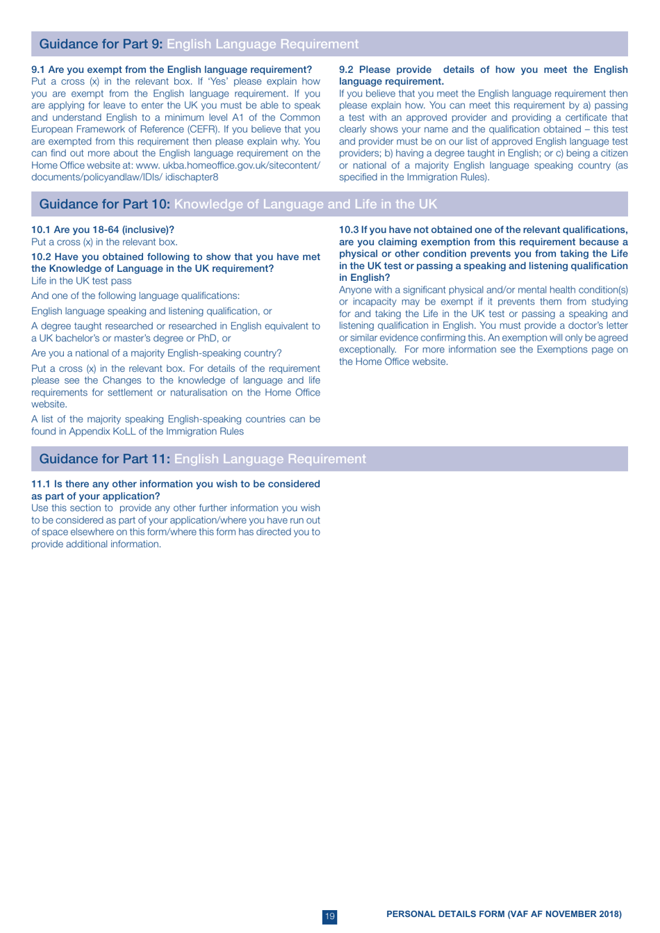 Form VAF AF HM Forces Application Form - United Kingdom, Page 19