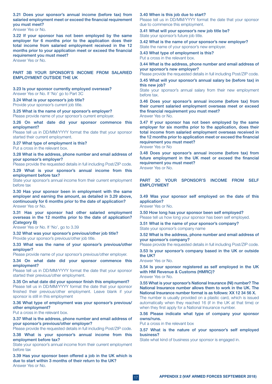 Form VAF AF Appendix 2 Financial Requirement Form - United Kingdom, Page 17
