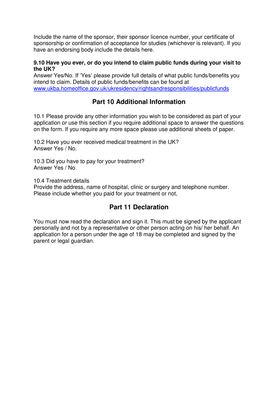 Instructions for Form VAF2 Apply for Entry Clearance for More Than 6 Months: Work, Study, Dependants and Right of Abode - United Kingdom, Page 16