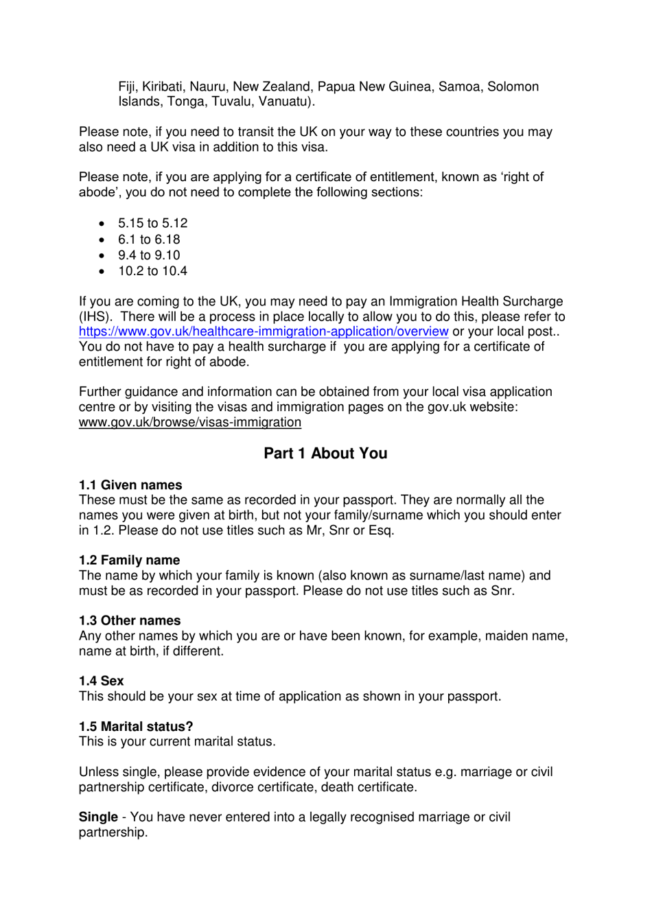 Instructions for Form VAF2 Apply for Entry Clearance for More Than 6 Months: Work, Study, Dependants and Right of Abode - United Kingdom, Page 2