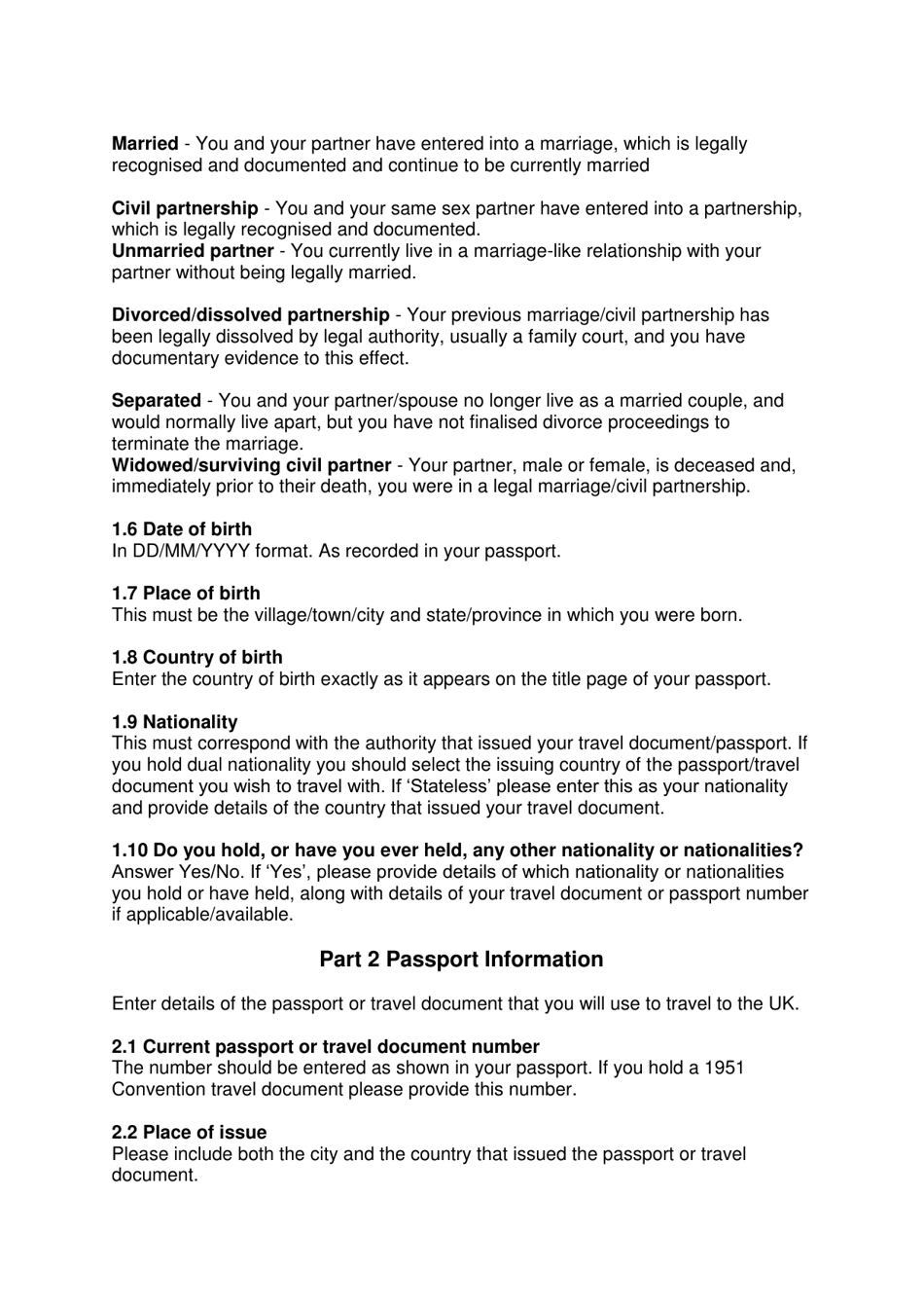 Instructions for Form VAF2 Apply for Entry Clearance for More Than 6 Months: Work, Study, Dependants and Right of Abode - United Kingdom, Page 3