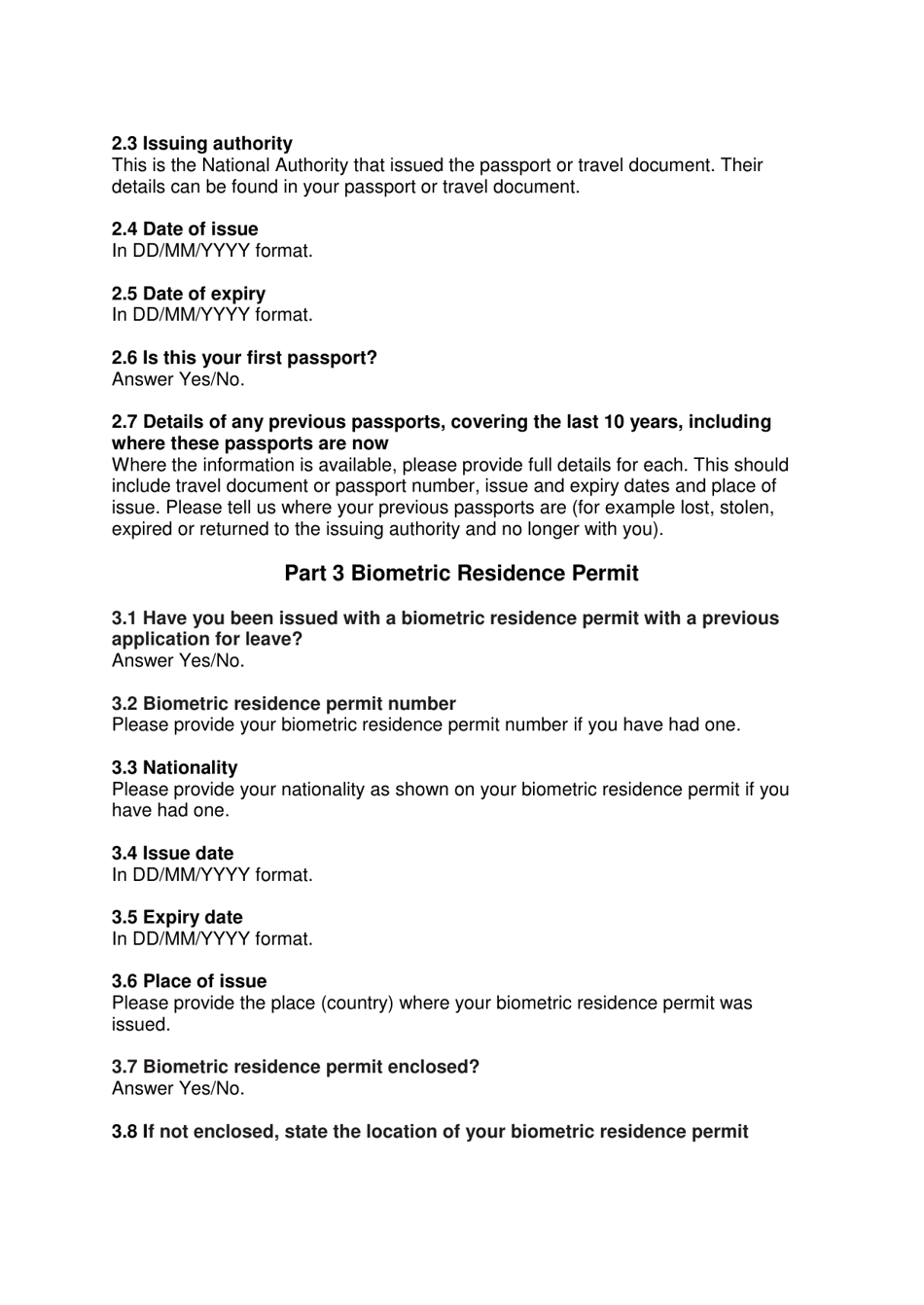 Instructions for Form VAF2 Apply for Entry Clearance for More Than 6 Months: Work, Study, Dependants and Right of Abode - United Kingdom, Page 4