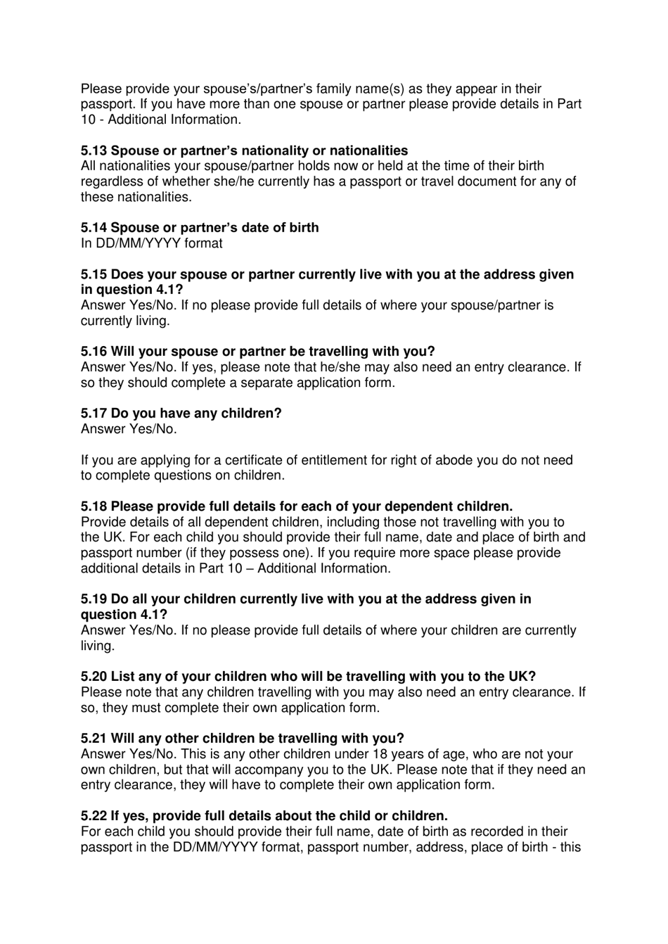 Instructions for Form VAF2 Apply for Entry Clearance for More Than 6 Months: Work, Study, Dependants and Right of Abode - United Kingdom, Page 7