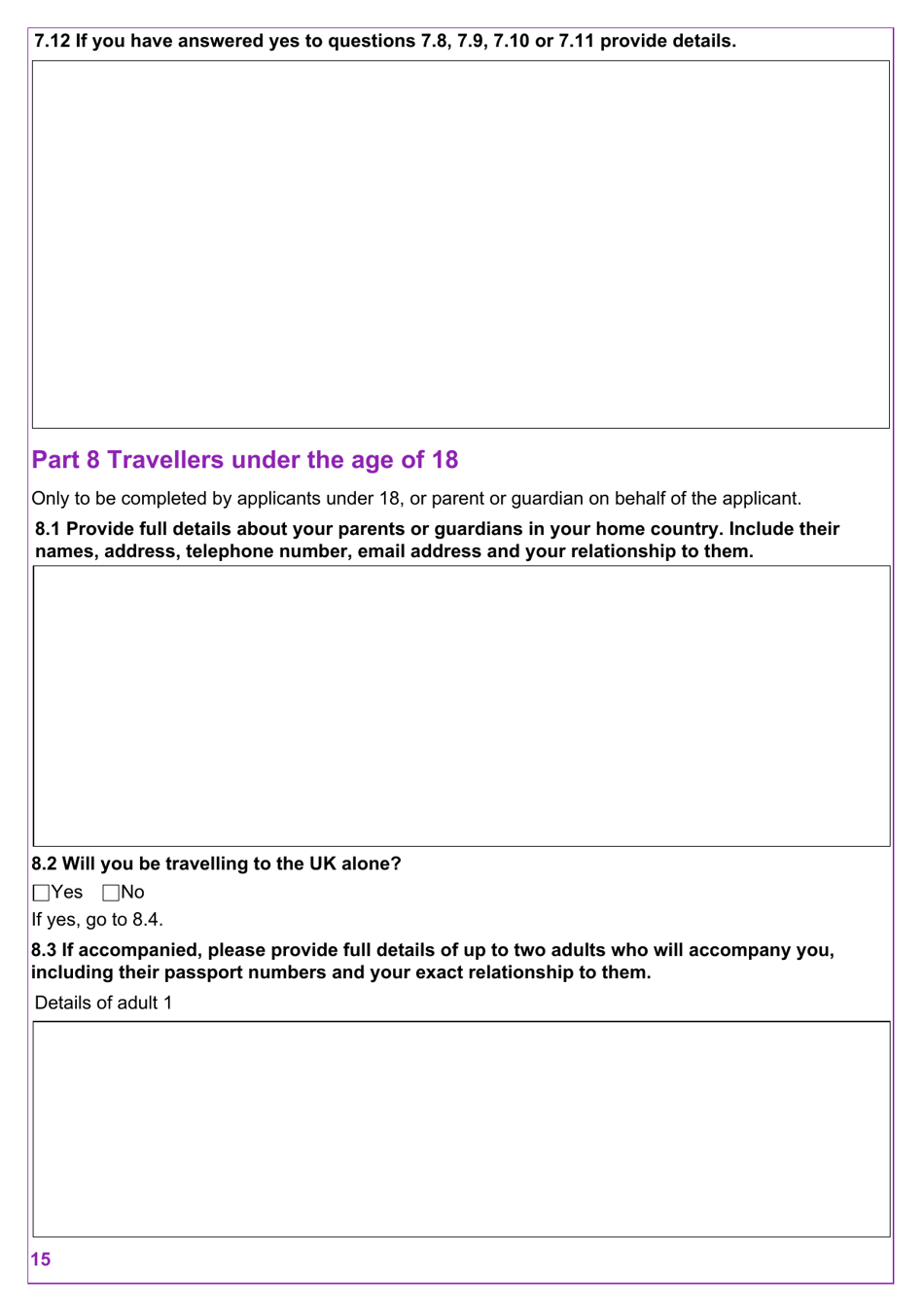 Form VAF2 Apply for Entry Clearance for More Than 6 Months: Work, Study, Dependants and Right of Abode - United Kingdom, Page 15
