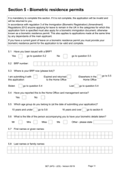 Form SET(AFG-LES) Application for Indefinite Leave to Remain (Settlement) in the UK by an Afghan National Who Relocated to the UK Under the Ex-gratia Scheme or Intimidation Policy and a Biometric Immigration Document - United Kingdom, Page 11