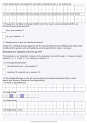 Form FLR (P) Application for an Extension of Stay in the UK as a Child Under the Age of 18 of a Relative With Limited Leave to Enter or Remain in the UK as a Refugee or Beneficiary of Humanitarian Protection and for a Biometric Immigration Document - United Kingdom, Page 20