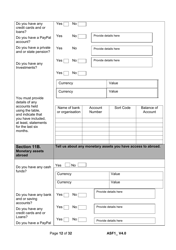 Form ASF1 Asylum Support Application Form - United Kingdom, Page 12