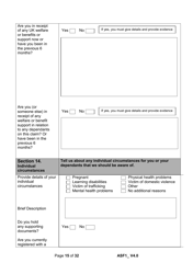Form ASF1 Asylum Support Application Form - United Kingdom, Page 15