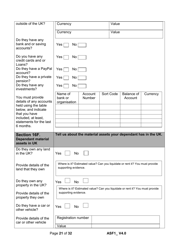 Form ASF1 Asylum Support Application Form - United Kingdom, Page 21