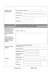 Form ASF1 Asylum Support Application Form - United Kingdom, Page 8