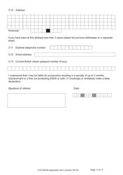 Form B(OS) Application for Registration as a British Citizen - United Kingdom, Page 11