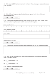 Form B(OS) Application for Registration as a British Citizen - United Kingdom, Page 13