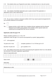 Form B(OS) Application for Registration as a British Citizen - United Kingdom, Page 14