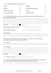 Form B(OS) Application for Registration as a British Citizen - United Kingdom, Page 3