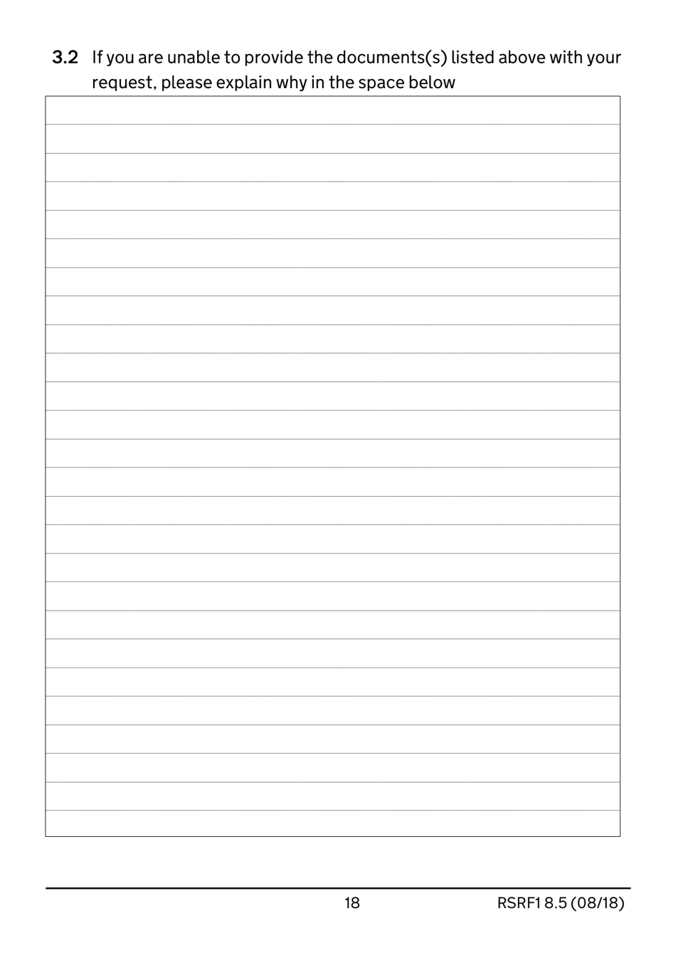 Form RSRF1 8.5 Request to Change Humanitarian Protection Status to Refugee Status - United Kingdom, Page 18