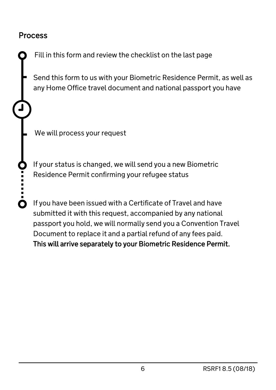 Form RSRF1 8.5 Request to Change Humanitarian Protection Status to Refugee Status - United Kingdom, Page 6