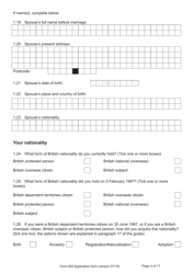 Form EM Application for Registration as a British Citizen Under British Nationality (Hong Kong) Act 1997 - United Kingdom, Page 4