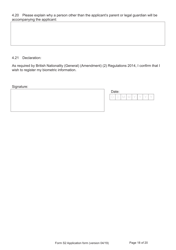 Form S2 Application for Registration as a British Citizen/A British Overseas Territories Citizen/A British Overseas Citizen/A British Subject by or on Behalf of a Stateless Person Born Outside of the UK and the Overseas Territories on or After 1 January 1983 - United Kingdom, Page 18