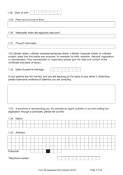 Form S2 Application for Registration as a British Citizen/A British Overseas Territories Citizen/A British Overseas Citizen/A British Subject by or on Behalf of a Stateless Person Born Outside of the UK and the Overseas Territories on or After 1 January 1983 - United Kingdom, Page 6