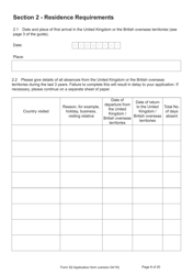 Form S2 Application for Registration as a British Citizen/A British Overseas Territories Citizen/A British Overseas Citizen/A British Subject by or on Behalf of a Stateless Person Born Outside of the UK and the Overseas Territories on or After 1 January 1983 - United Kingdom, Page 8
