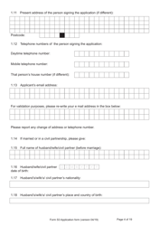 Form S3 Application for Registration as a British Citizen, or a British Overseas Citizen - United Kingdom, Page 4