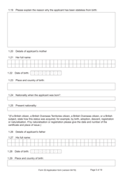 Form S3 Application for Registration as a British Citizen, or a British Overseas Citizen - United Kingdom, Page 5