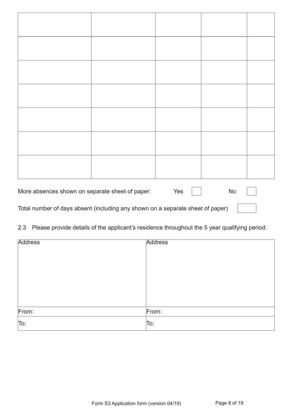 Form S3 Application for Registration as a British Citizen, or a British Overseas Citizen - United Kingdom, Page 8