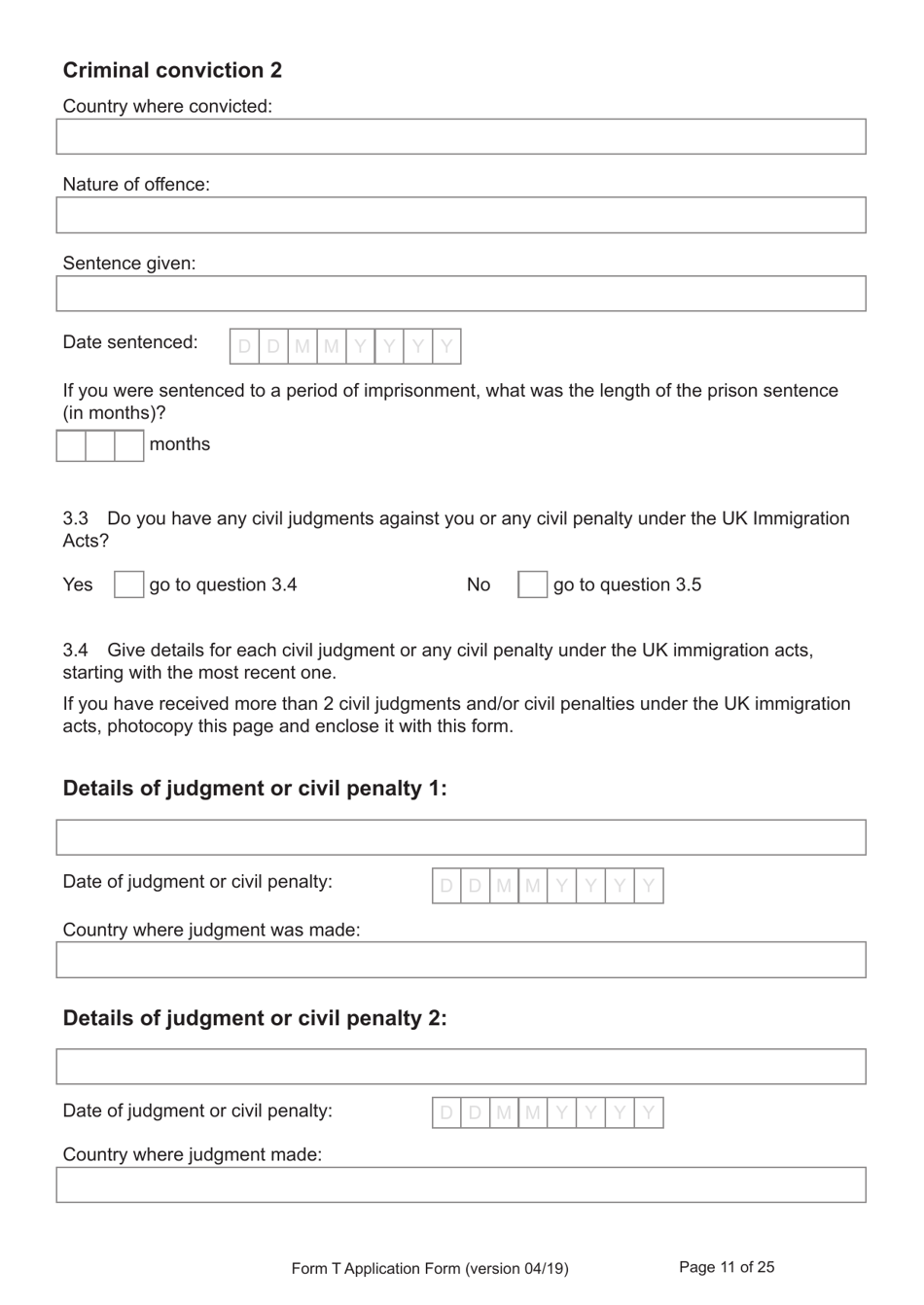 Form T Application for Registration as a British Citizen by a Person Who: Was Born in the UK on or After 1 January 1983 / Has Lived in the UK up to the Age of 10 - United Kingdom, Page 11