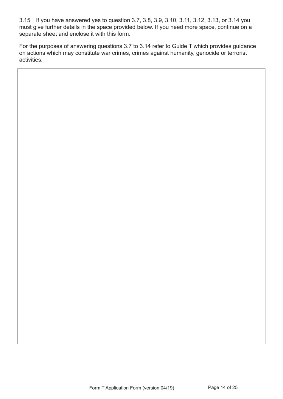 Form T Application for Registration as a British Citizen by a Person Who: Was Born in the UK on or After 1 January 1983 / Has Lived in the UK up to the Age of 10 - United Kingdom, Page 14