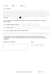 Form T Application for Registration as a British Citizen by a Person Who: Was Born in the UK on or After 1 January 1983/Has Lived in the UK up to the Age of 10 - United Kingdom, Page 17
