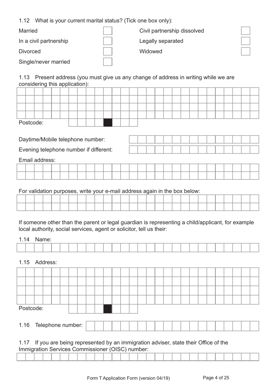 Form T Application for Registration as a British Citizen by a Person Who: Was Born in the UK on or After 1 January 1983 / Has Lived in the UK up to the Age of 10 - United Kingdom, Page 4