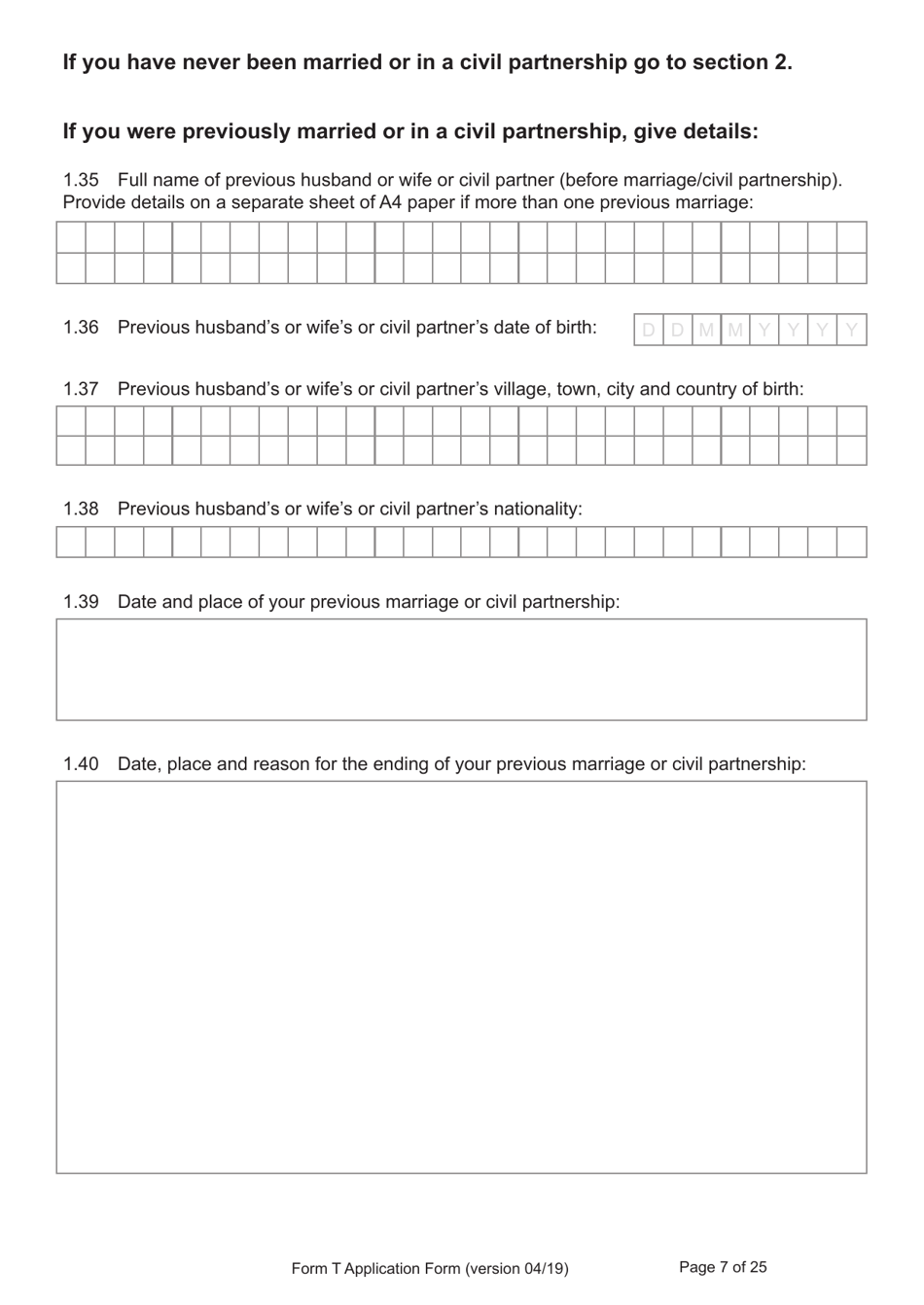 Form T Application for Registration as a British Citizen by a Person Who: Was Born in the UK on or After 1 January 1983 / Has Lived in the UK up to the Age of 10 - United Kingdom, Page 7