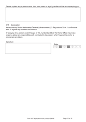 Form UKF Application for Registration as a British Citizen by a Person Born Before 1 July 2006 Whose Parents Were Not Married - United Kingdom, Page 15