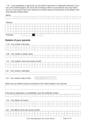 Form UKM Application for Registration as a British Citizen by a Person Born Before 1983 to a British Mother - United Kingdom, Page 4