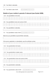 Form UKM Application for Registration as a British Citizen by a Person Born Before 1983 to a British Mother - United Kingdom, Page 5