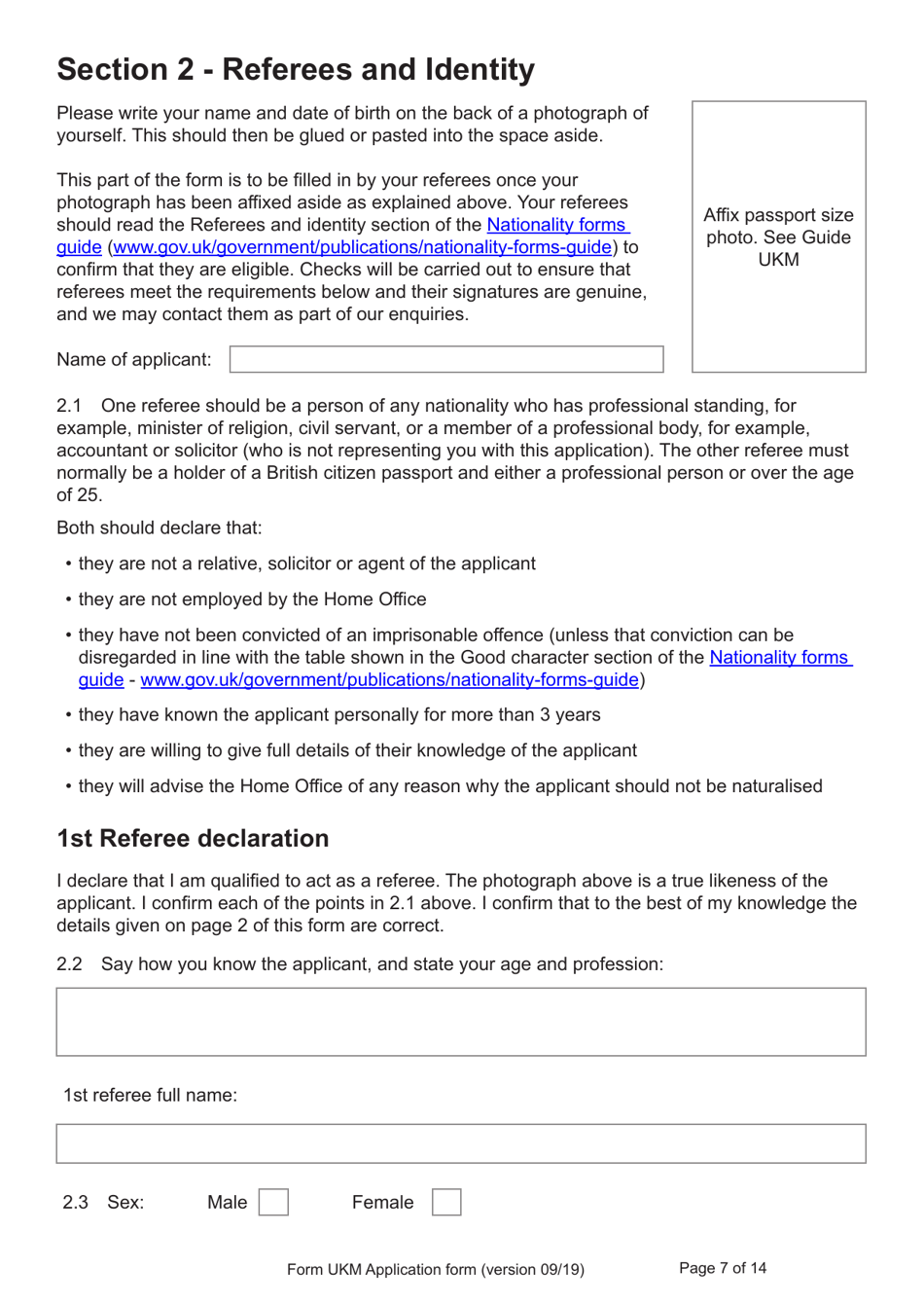 Form UKM Application for Registration as a British Citizen by a Person Born Before 1983 to a British Mother - United Kingdom, Page 7