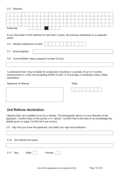 Form RS1 Application for Registration as a British Citizen by a Person Who Has Made a Declaration of Renunciation - United Kingdom, Page 15