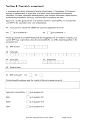 Form RS1 Application for Registration as a British Citizen by a Person Who Has Made a Declaration of Renunciation - United Kingdom, Page 17