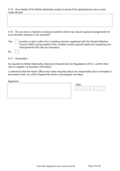 Form RS1 Application for Registration as a British Citizen by a Person Who Has Made a Declaration of Renunciation - United Kingdom, Page 19